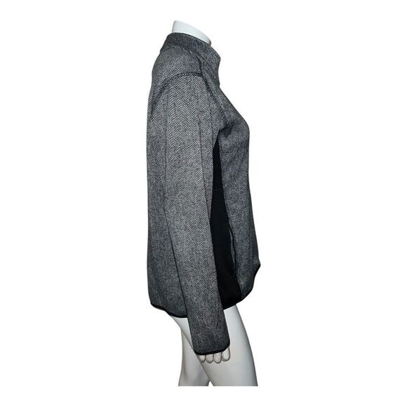 Marc New York Andrew Marc Sweater Jacket in Black White Herringbone XL EUC - Picture 7 of 10